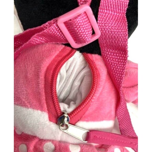 Disney Minnie Mouse Kids Plush Backpack Coin Purse - Picture 2 of 3